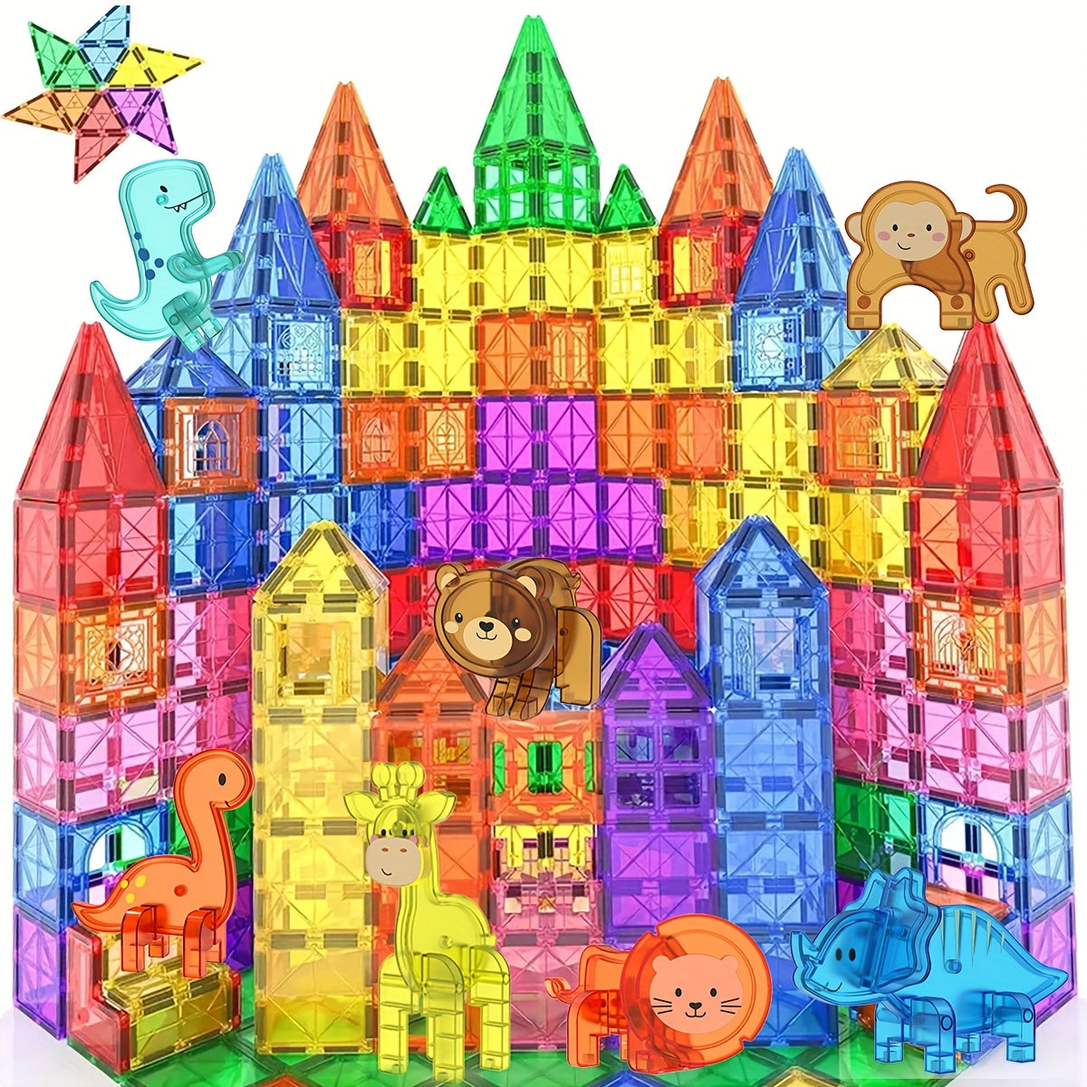 Animal Dinosaur Magnetic Building Blocks Toy Set for Kids