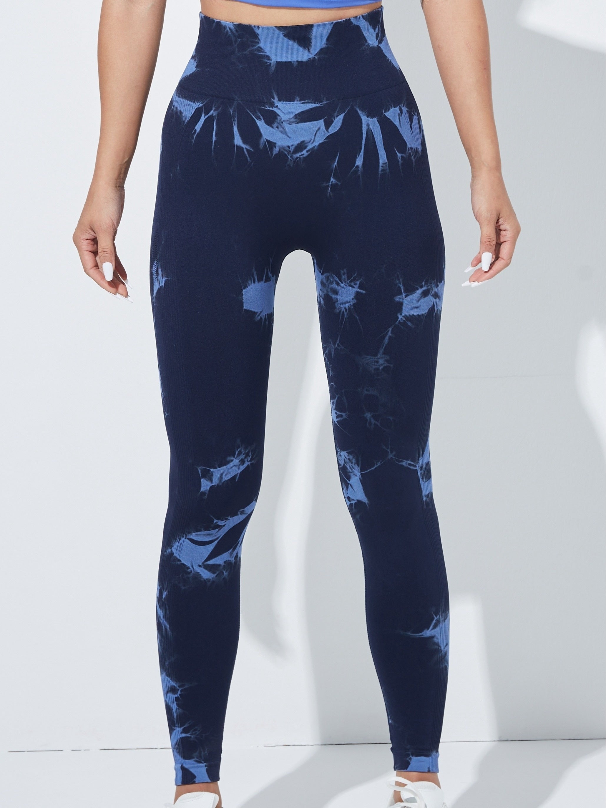 Tie Dye Yoga Running Pants High Waist Hip Lifting Yoga Fitness Pants
