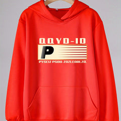 Girls P Pattern Hooded Sweatshirt for Spring and Autumn
