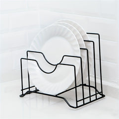 Metal Iron Pot Lid Rack Chopping Board Storage Kitchen Organizer