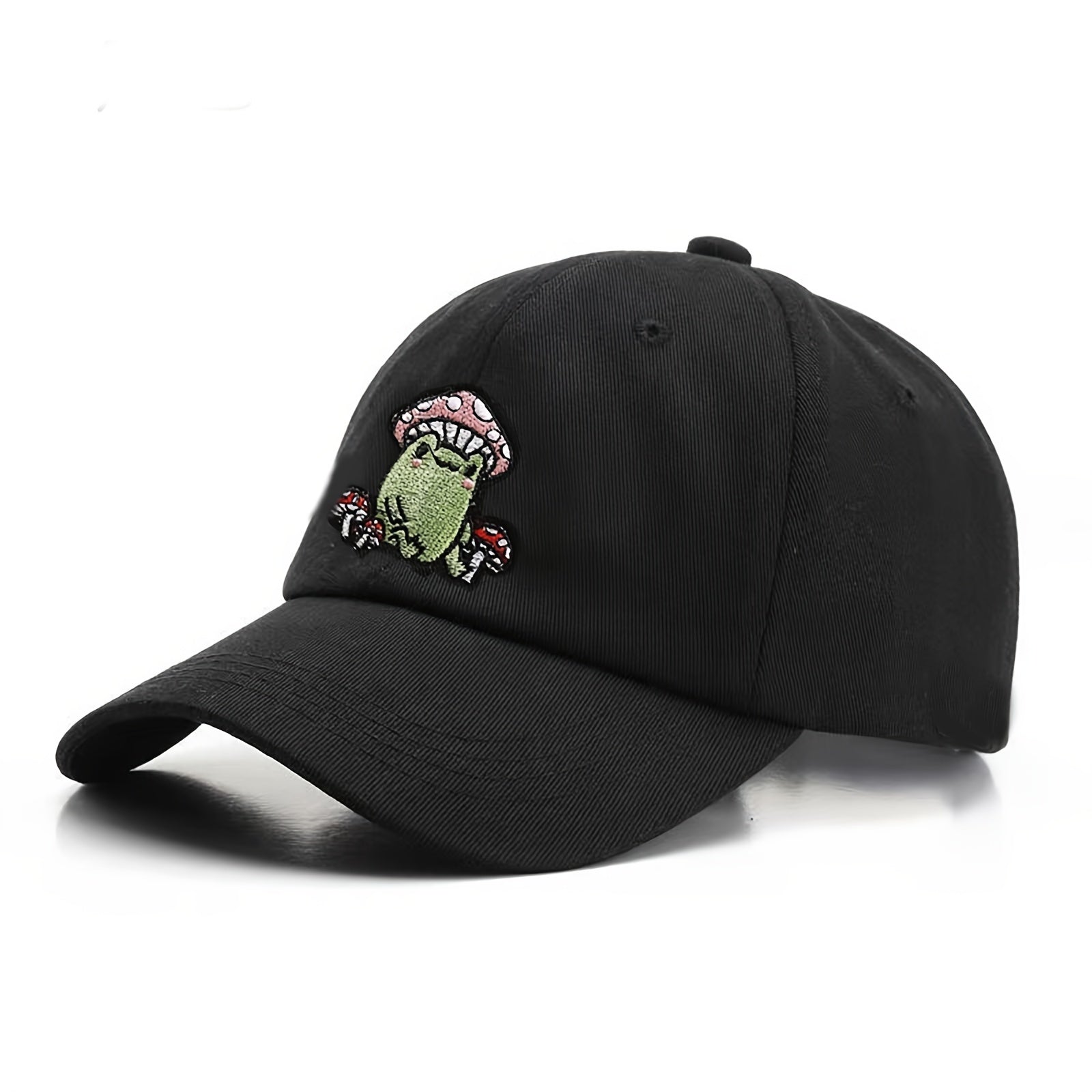 Frog Embroidered Baseball Cap, Absorbent Sweat Hat