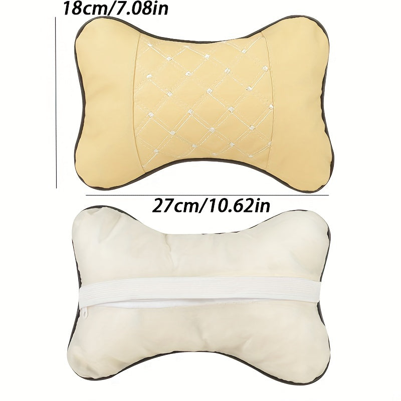2pcs High PVC Leather Headrest for Home/Car