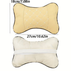 2pcs High PVC Leather Headrest for Home/Car
