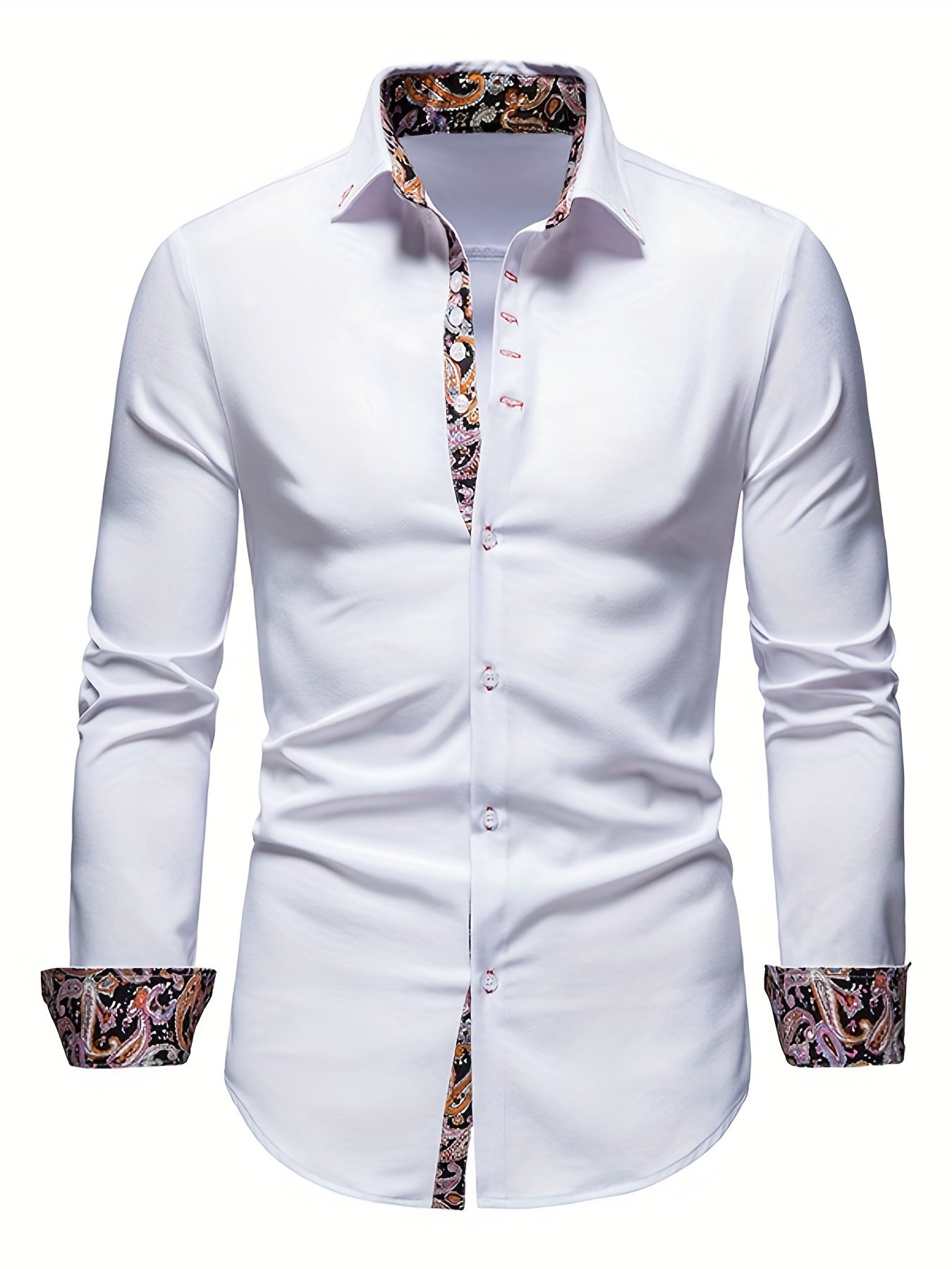 Paisley Binding Men's Button Up Shirt