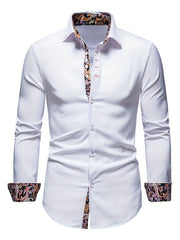 Paisley Binding Men's Button Up Shirt
