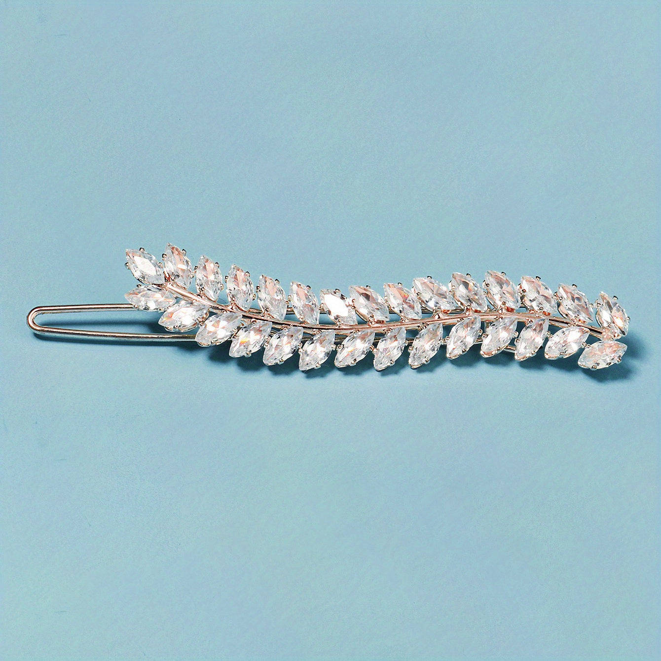 Zircon Leaf Hair Clip Side Clip Head Jewelry for Women Girls