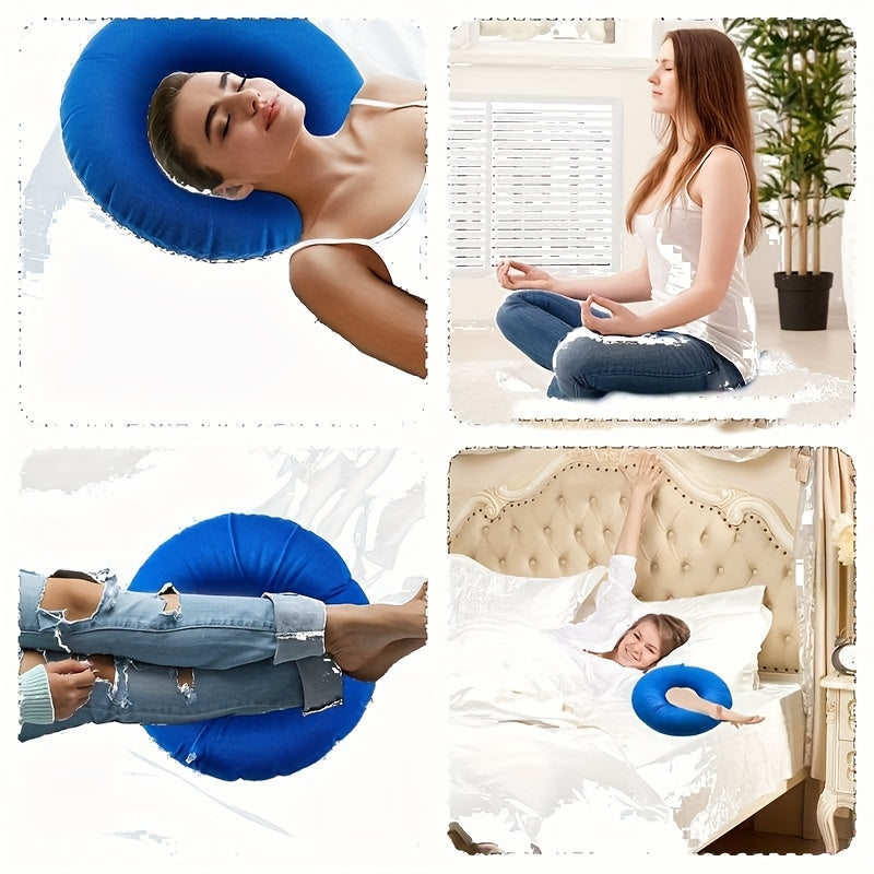 Donut Tailbone Pillow Memory Foam Seat Cushion with Pump
