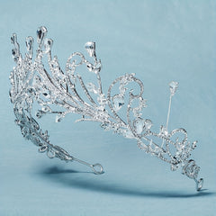 Rhinestone Crown Hair Band Vintage Headband Bridal Wedding Headwear