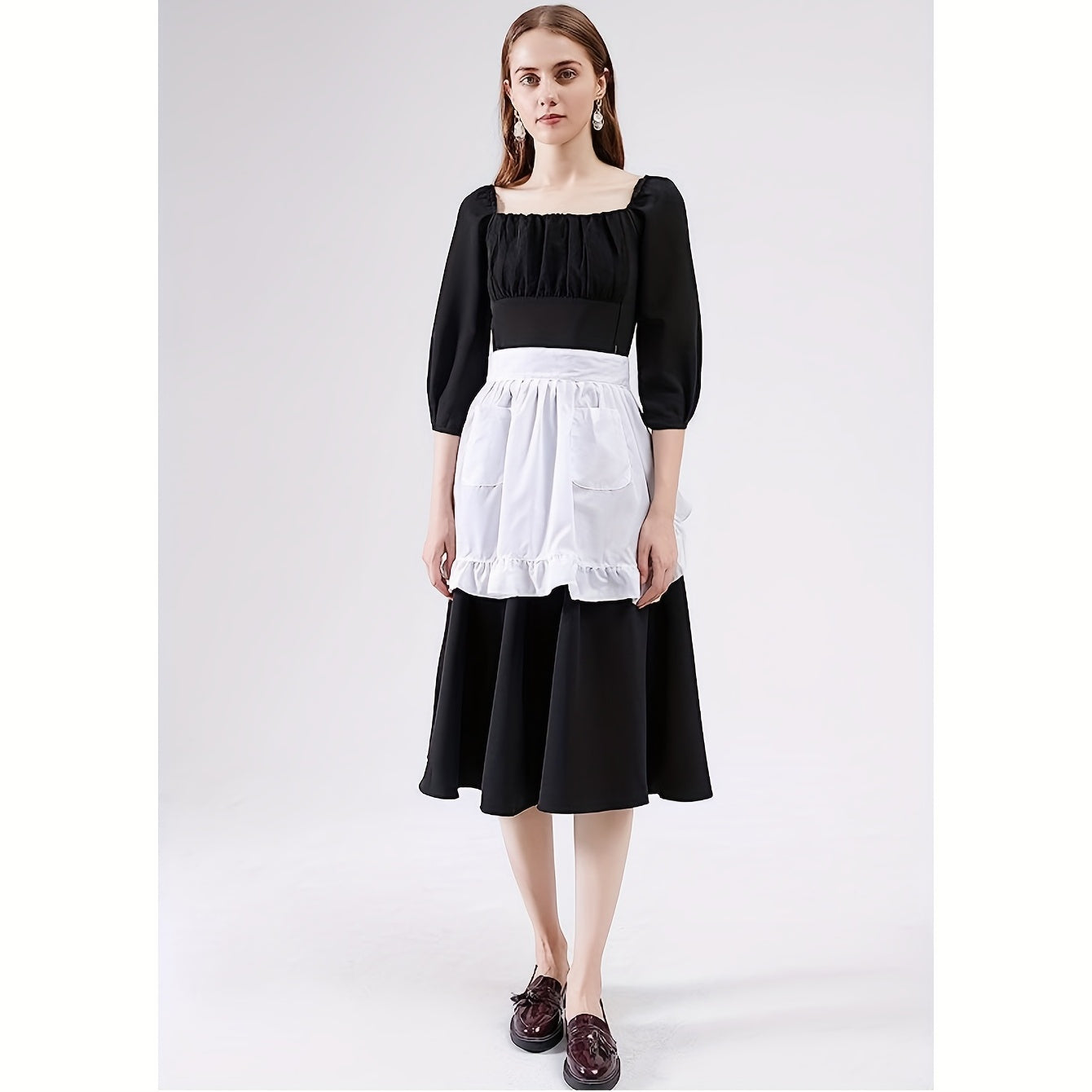 Waterproof Polyester Apron for Waiters and Chefs, Stain Resistant Half