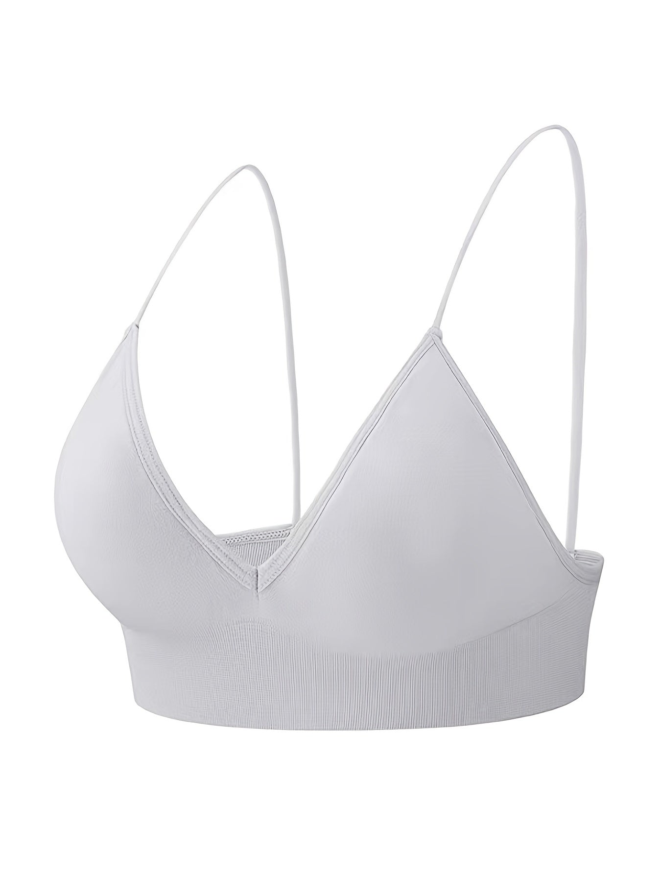 3pcs Backless Thin Strap Bras Seamless Bottoming Lingerie