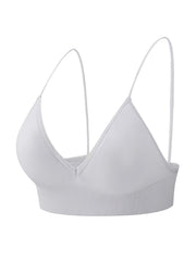 3pcs Backless Thin Strap Bras Seamless Bottoming Lingerie