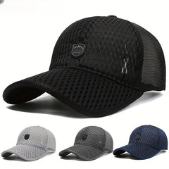 Unisex Breathable Adjustable Baseball Cap With Letter Patch