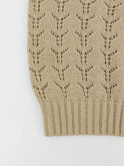 Casual Sweater Women's Plus Solid Hollow Out Long Sleeve