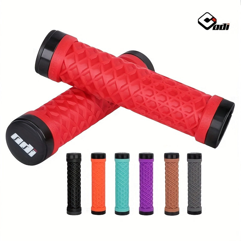 Vintage Small Cloth BMX Cycling Handlebar Grips Dual Lock Ring Set