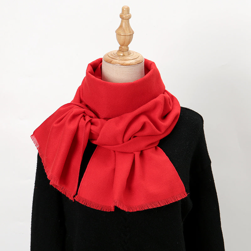 Men's Solid Scarf for Autumn and Winter