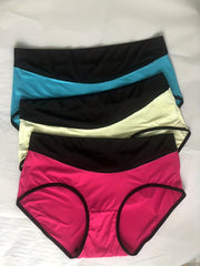 3 Pack Women's Plus High Waisted Full Briefs Set