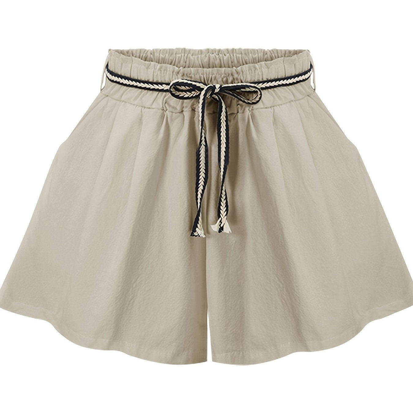 Wide Leg Shorts Casual Tie Waist Summer Shorts Women's Clothing