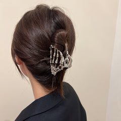 Gothic Skeleton Metal Hair Clip Hand Hair Claw Grunge Hair Claw
