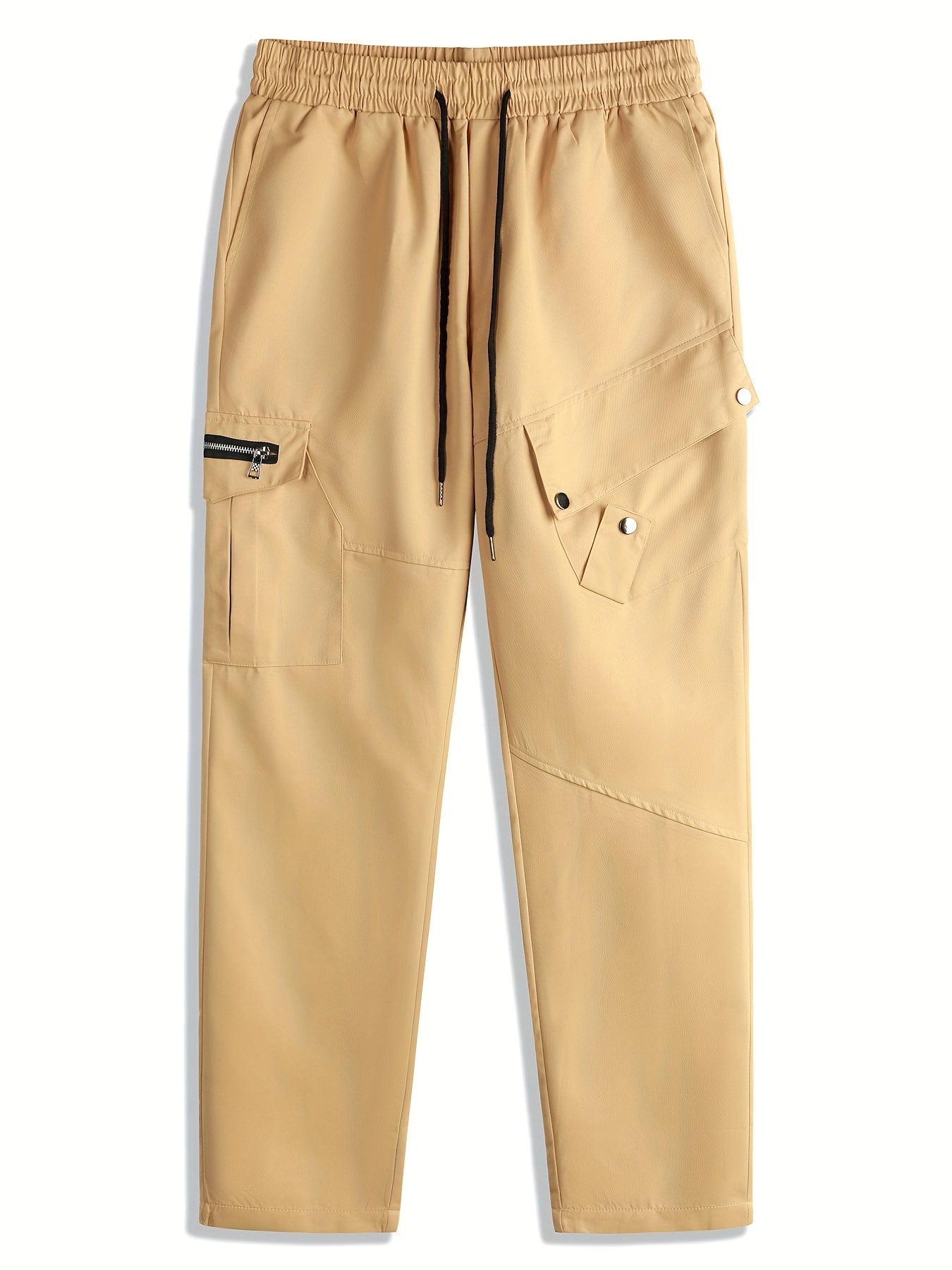 Men's Classic Cargo Pants with Zipper Flap Pockets