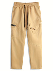 Men's Classic Cargo Pants with Zipper Flap Pockets