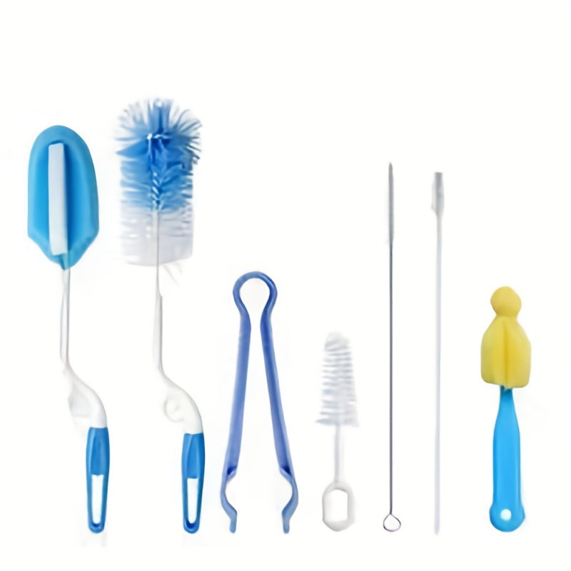 7 Piece Sponge Brush Set for Bottles Glasses Cups & Pacifiers