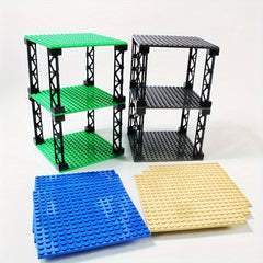 3pcs Double Sided Baseplates Building Blocks for City Building Toy