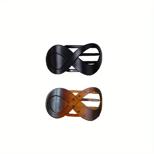 4pcs 8 Shaped Hair Clip Large Duck Billed Clip Frosted Ponytail Bun Holder