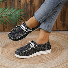 Women's Flat Canvas Shoes Round Toe Low Top Slip On Shoes