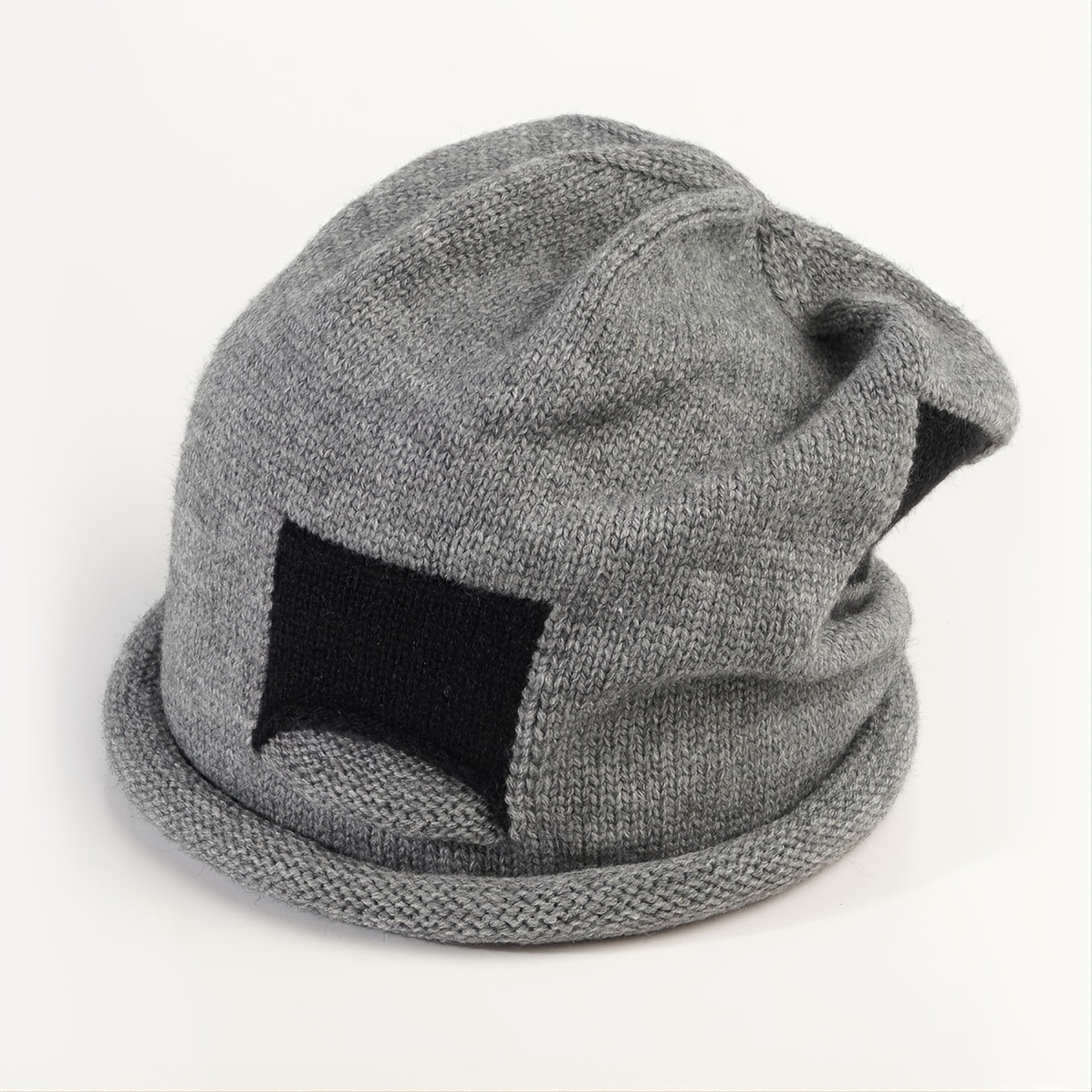 Cozy Patched Beanie Hat for Men and Women