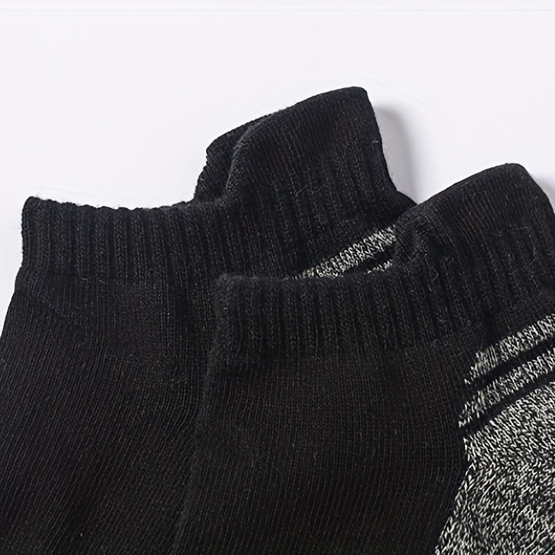 5 Pairs Teens Athletic Cotton Low Cut Striped Sports Socks