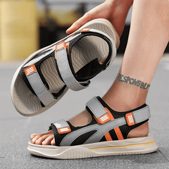 Men's Durable Non Slip Outdoor Sandals with Hook & Loop Fastener