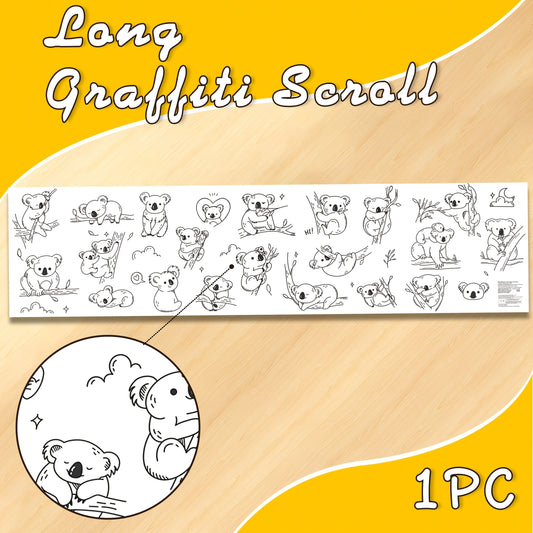Koiwa Bear Coloring Scroll 180g Paper Non bleed Ink