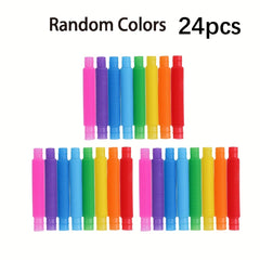 DIY Elastic Tube Toys in Random Colors Stretchable and Colorful for Kids Parties