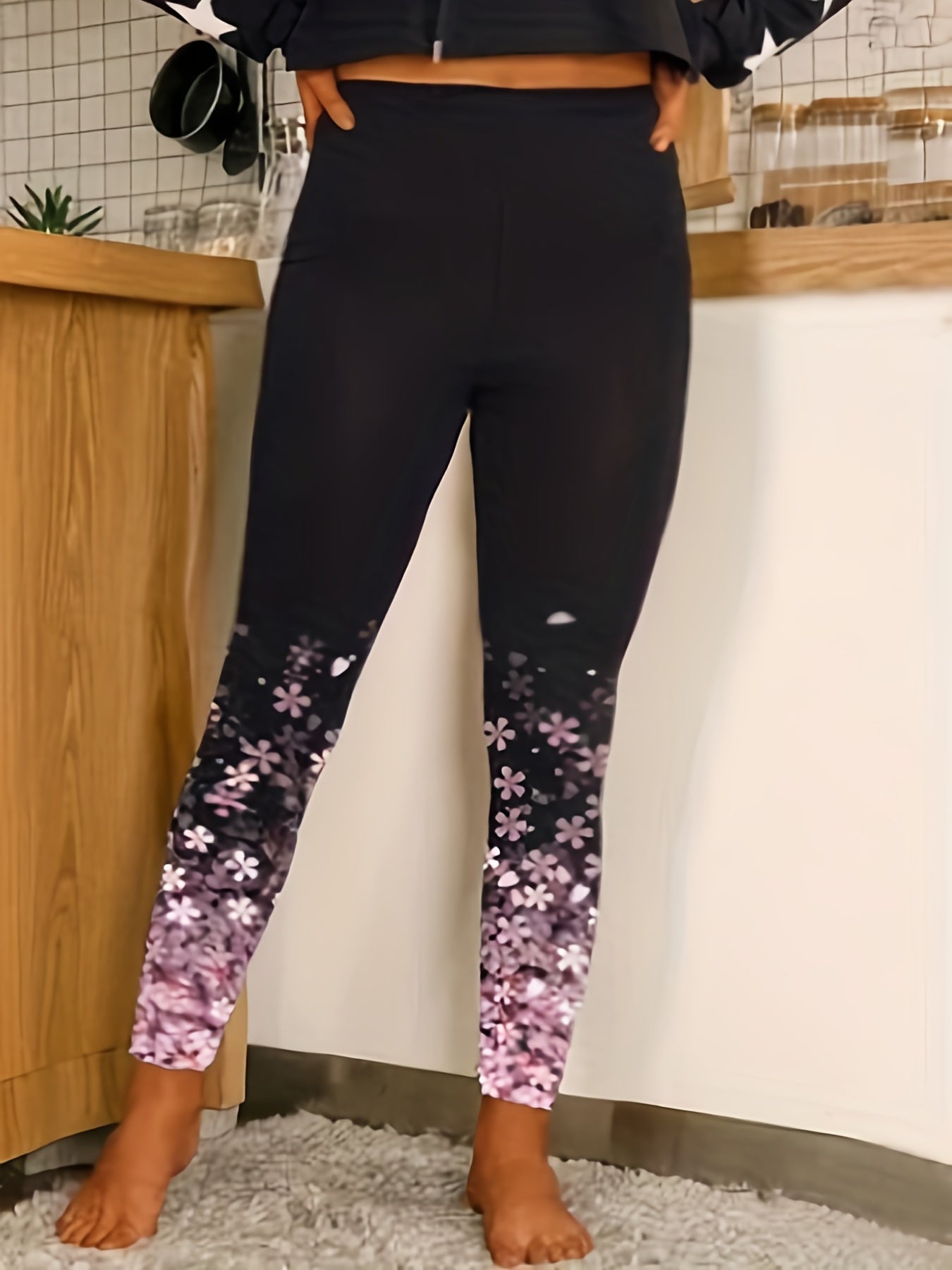 Floral Print High Stretch Leggings
