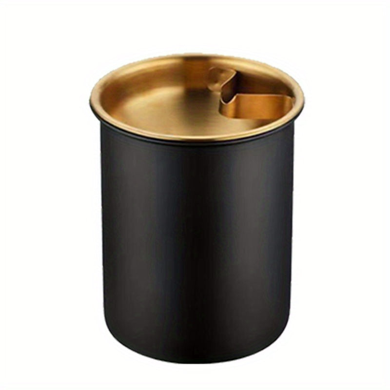 Stainless Steel Ashtray with Funnel and Windproof Design