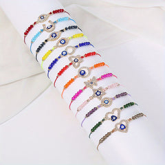 12pcs Girls Teen Evil Eye Adjustable Bracelet for Gift Party