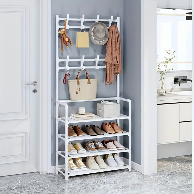 Floor Coat Rack Shoes Rack Multifunctional Storage Coat Garment Rack