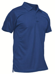 Sun Block Solid Golf Shirt Men's V Neck Pullover T Shirt Short Sleeve