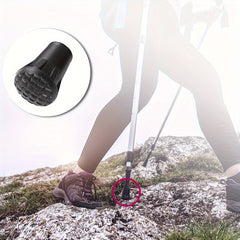 Rubber Feet Trekking Pole Tips Replacement Protectors for Hiking Walking Sticks