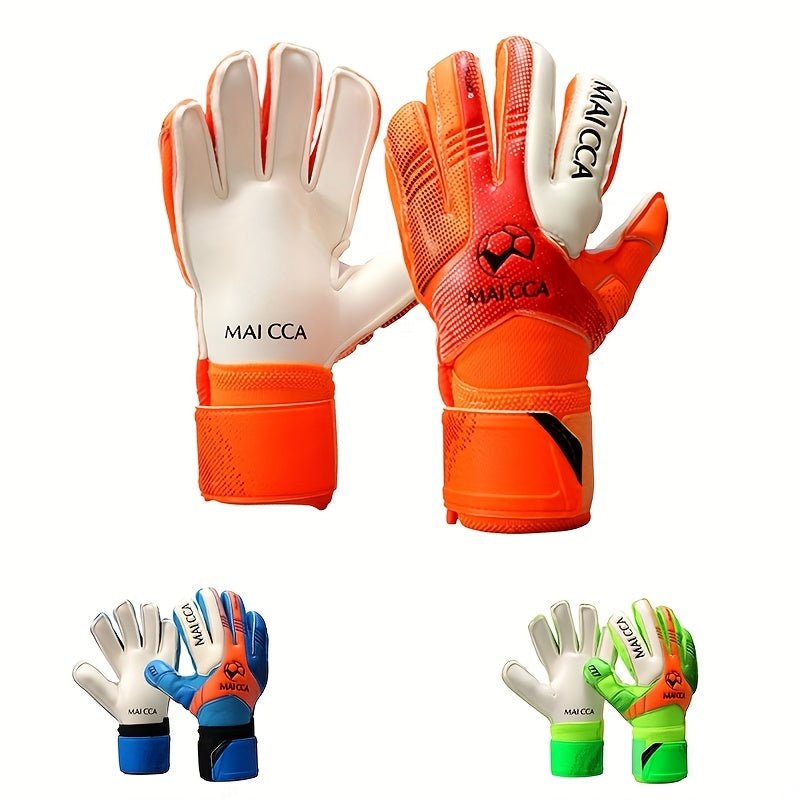 Pro Goalkeeper Gloves w/ Finger Protector & Bag for Soccer & Football