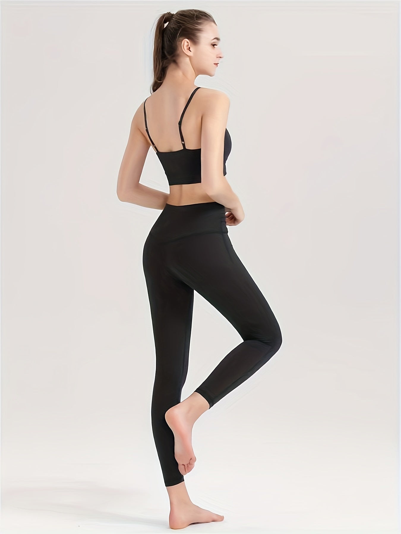 Cross Waist Yoga Leggings High Stretch Tight Pants