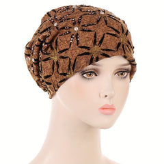 Vintage Flower Print Turban Head Scarf Ramadan Wrap