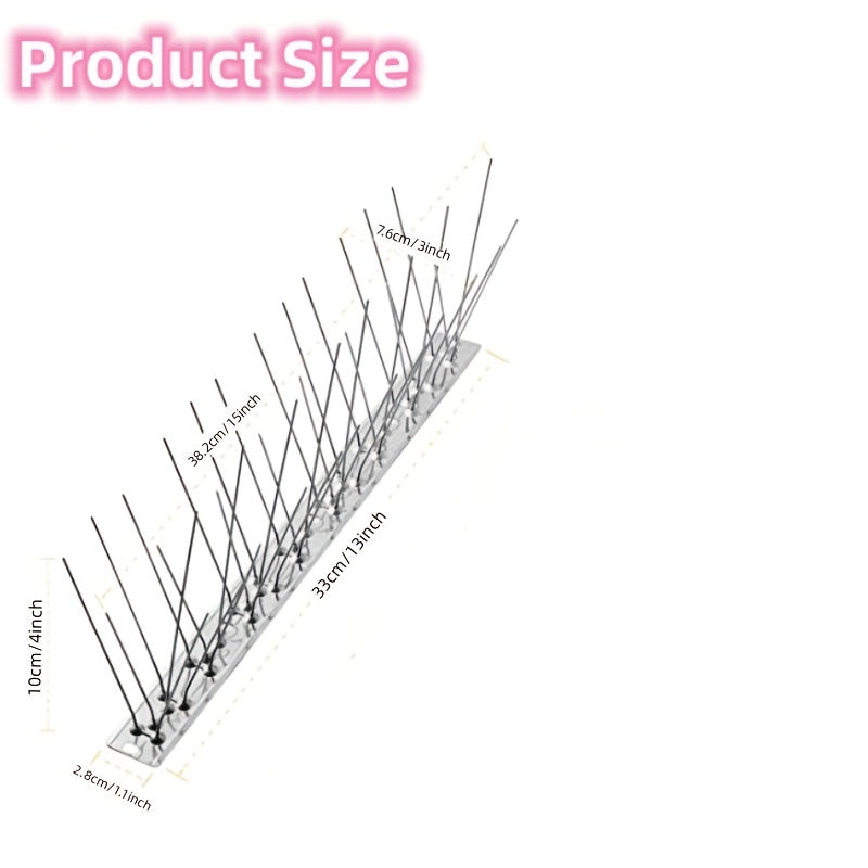 Bird Spikes Set Deters Small Birds Crows & Woodpeckers Roof Fence Window Cover