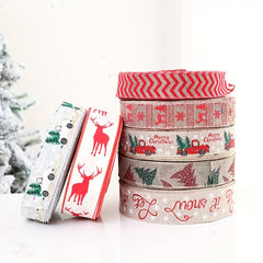 Christmas Burlap Ribbon Polka Dot Tree Decoration Japanese Ribbon