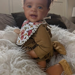 24' Reborn Toddler Yannik Dark Brown Skin Girl Doll