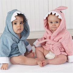 Soft Baby Hooded Towel Robe for Kids 0-9 Months