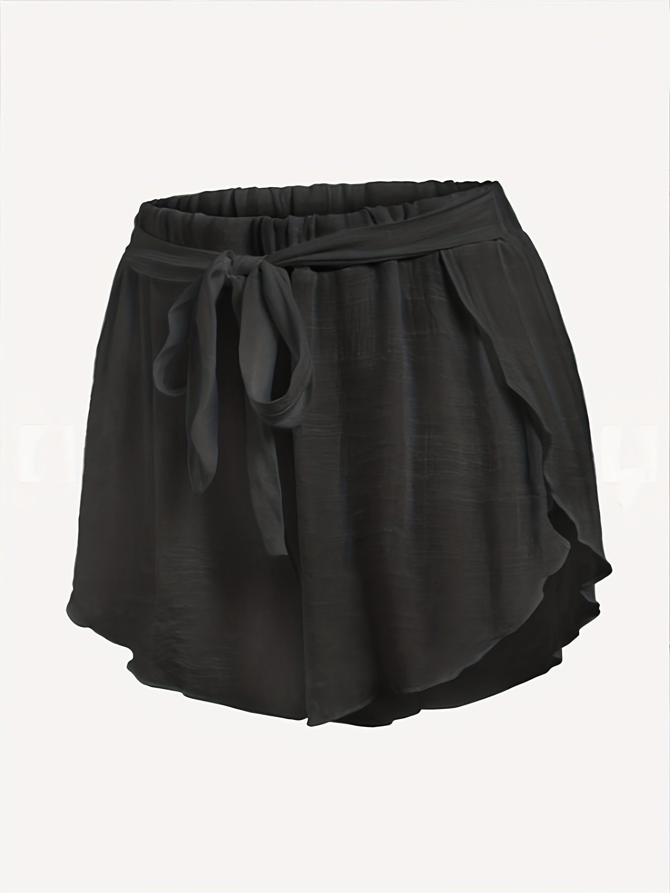 Ruffle Trim Split Shorts Women's Summer Shorts