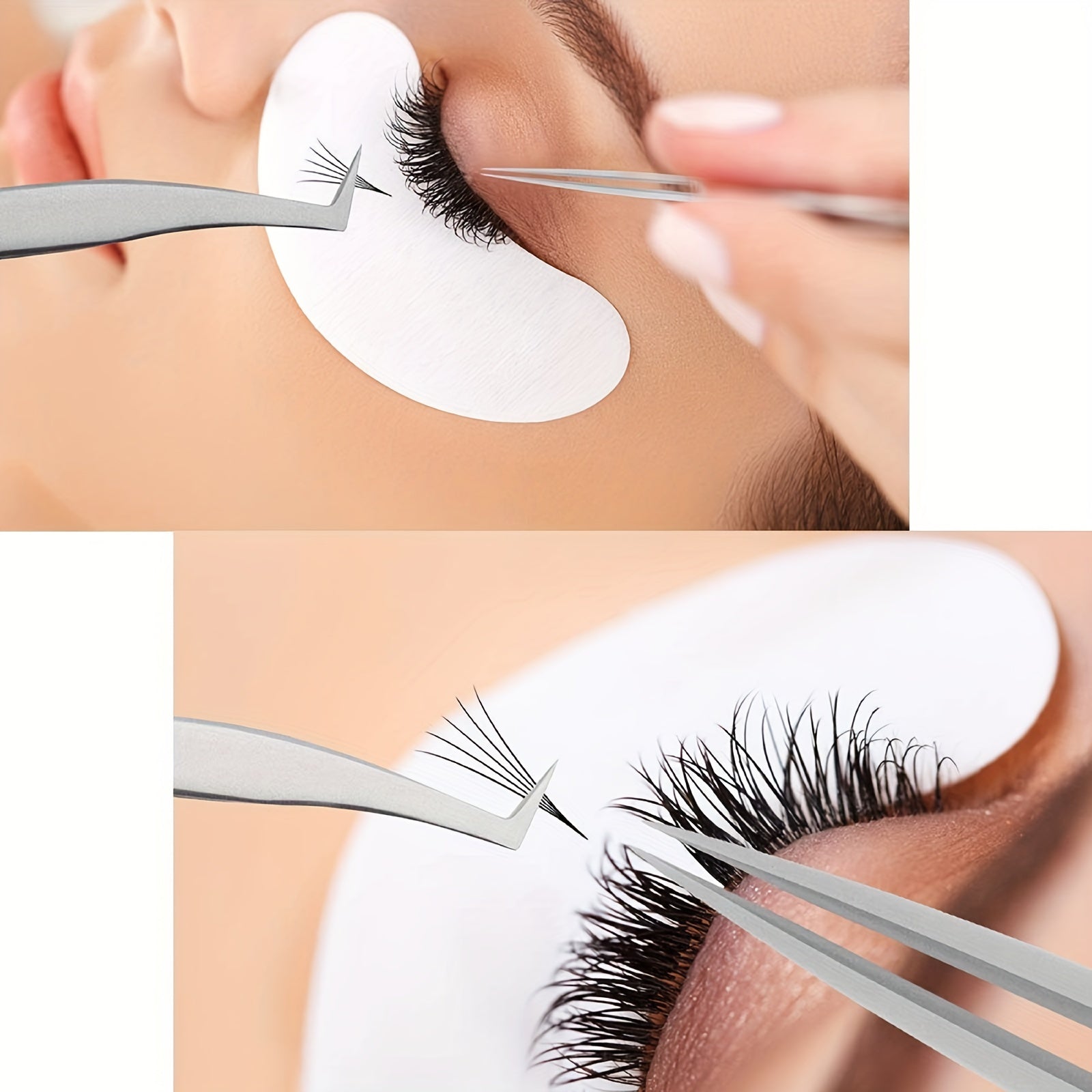 5pcs Eyelash Extension Tweezers Set Curved Straight Pointed Tip Applicator Tool