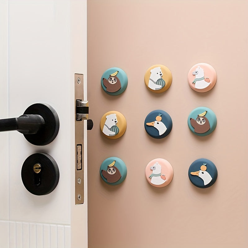 Soft Glue Mute Anti collision Door Handle Pad Round Suction Cup Sticker