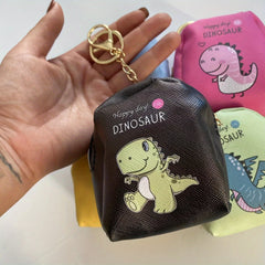 Small Dinosaur Coin Purse Portable Storage Bag for Outdoor Travel